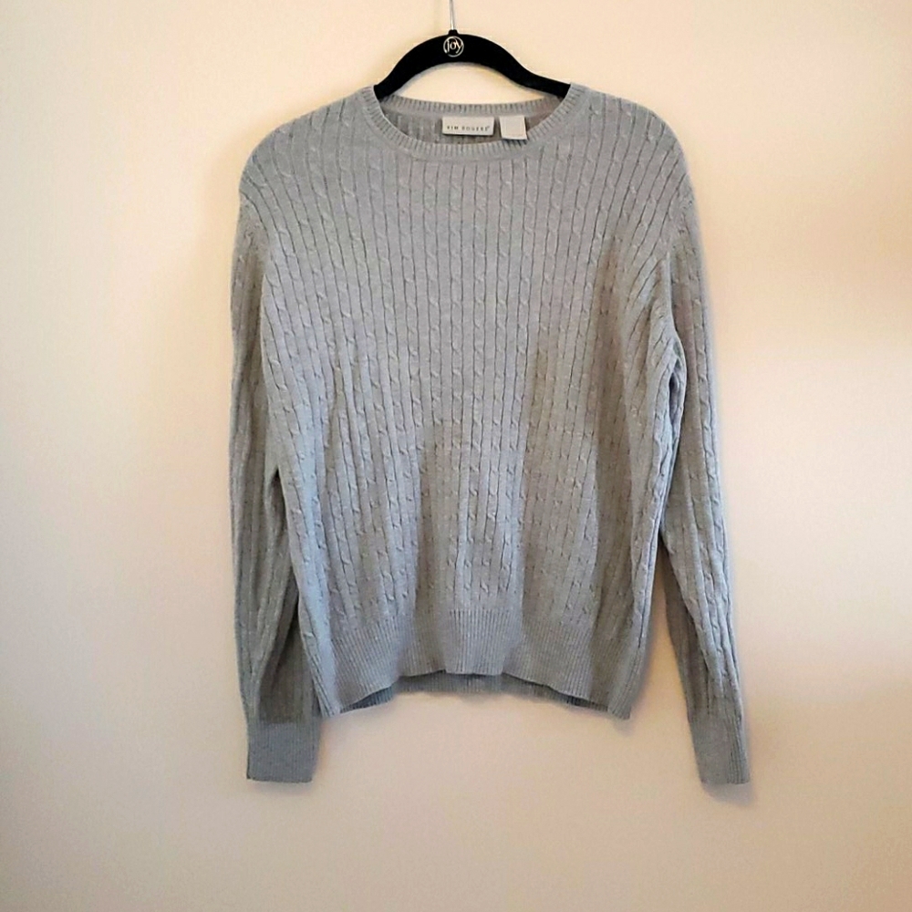 Gray Cable Knit Sweater